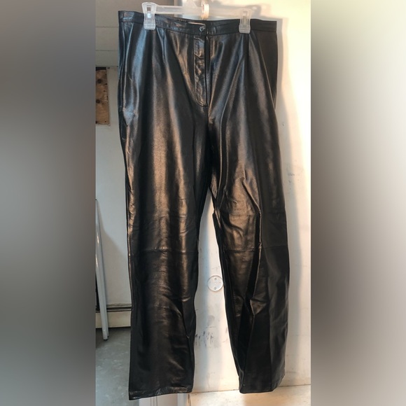 Very loose, wide himp leather pant - Picture 4 of 5